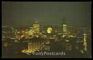 Montreal at Night as seen from Mount Royal