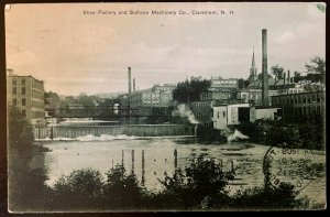 Vintage Postcard 1908 Shoe Factory & Sullivan Machinery Co., Claremont, NH
