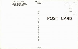 Student Dormitory, William Woods College Fulton MO Postcard I40