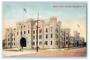 c1910s Illinois State Arsenal, Springfield Illinois IL Unposted Antique Postcard
