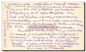 Old Postcard the & # 39hotel of the Vendee in 1934