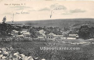 Birds Eye View - High View, New York NY Postcard