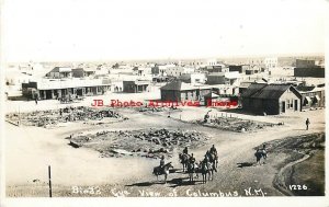 NM, Columbus, New Mexico, RPPC, Bird's Eye View, Business & Residential Sections