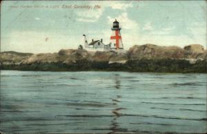 East Quoddy ME Head Harbor Point Lighthouse c1910 Postcard 