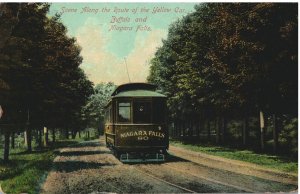 VINTAGE POSTCARD ALONG THE ROUTE OF THE YELLOW CAR BUFFALO & NIAGARA FALLS 1910