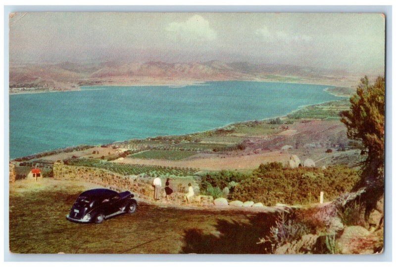 c1910's Scenic View  At Lake Elsinore California CA, Car Mountains View Postcard