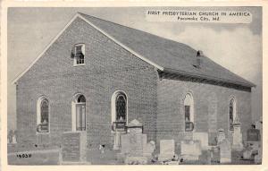 A72/ Pokomoke City Maryland Md Postcard c1940s First Presbyterian Church America