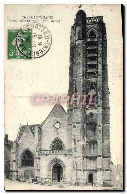 Old Postcard Castle Thierry Eglise Saint Crepin