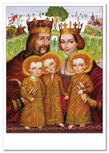 The royal family Childrens ETHNIK Folk by Shtanko Russian Modern Postcard