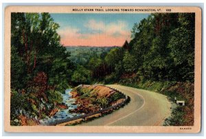 1947 Molly Stark Trail River Curve Road Forest Bennington Vermont VT Postcard 