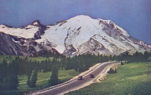 Vintage Postcard Mt. Rainier Largest Emmon Glacier United States Sunrise Park WA