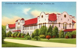 Vintage 1940s Postcard Converse Hall Georgia State Women's College Valdosta GA