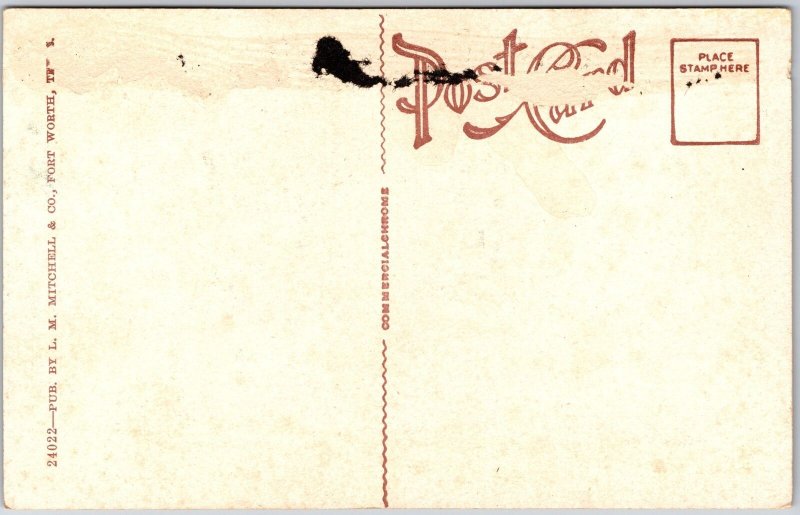 High School Fort Worth Texas Campus Building Postcard