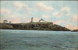 Libby Island Lighthouse Off Machias ME c1910 Postcard