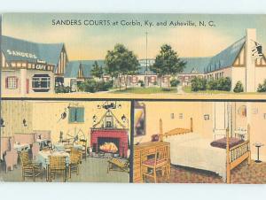 Unused Linen MOTEL SCENE Corbin Kentucky Ky & Asheville North Carolina NC hk0849