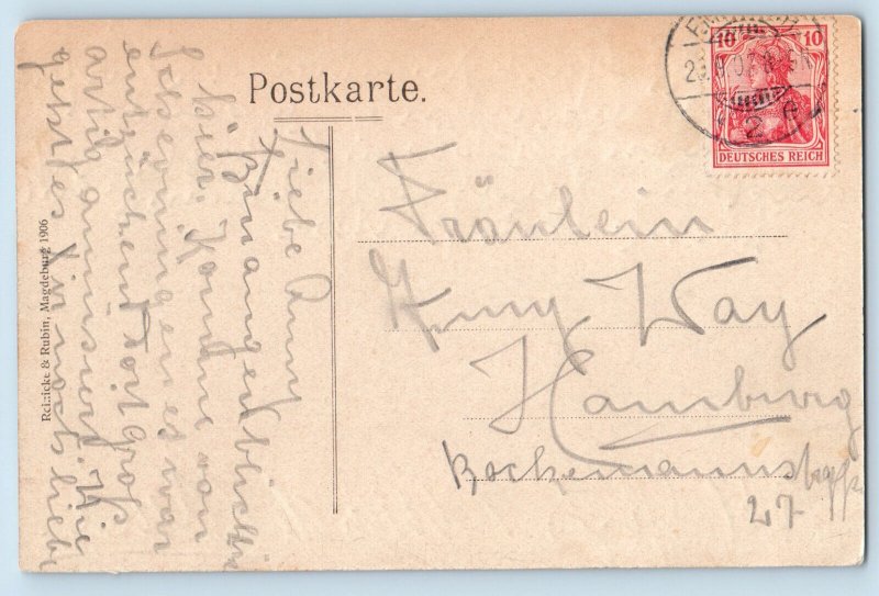 North Rhine-Westphalia Germany Postcard Total View of Emmerich c1910