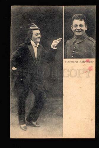 046742 Great CLOWN Hermann SCHNEIDER vintage Photo