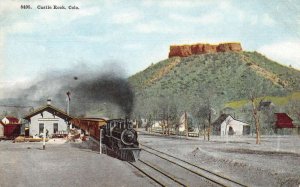 Castle Rock Colorado Train Station Vintage Postcard AA24786