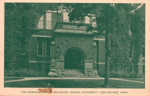 Vintage Postcard Administration Building Drake University Building Des Moines IA