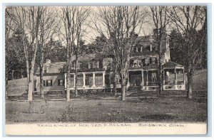 1909 Residence Of Honorable Geo McLean Sisbury Connecticut CT Posted Postcard