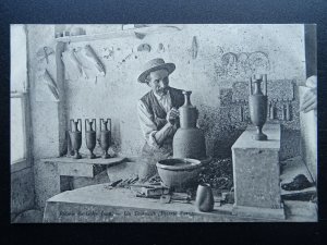 France GOLFE JUAN Traditional POTTERY Potters Wheel Turner c1905 Postcard