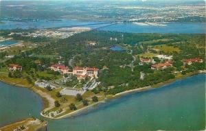 Bay Pines FloridaAerial View of US Veterans HospitalBoca Ciega Bay1950s pc