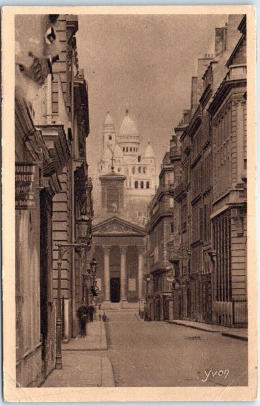 M-76699 The Basilica of the Sacred Heart of Paris Seen from Rue Laffitte Pari...