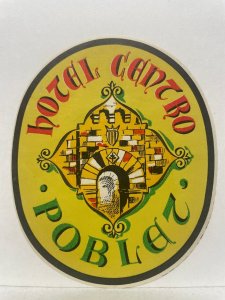 Hotel Cancro Pueblo Luggage Label Spain Vintage Castle Art Deco Ephemera