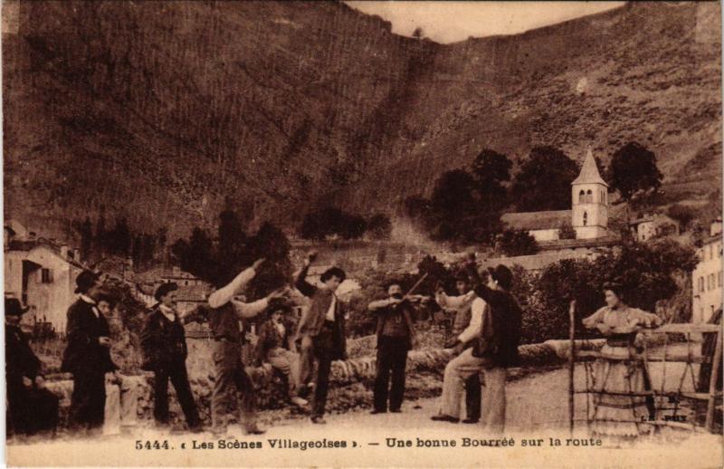 CPA Folklore - Auvergne - Scenes Villageoises - Bourrée sur la Route (773177)