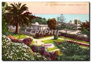 Old Postcard Cote d & # 39azur Public Garden