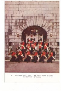 Drawbridge Drill, Old Fort Henry, Kingston, Ontario, Vintage Chrome Postcard