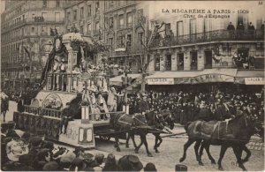 CPA PARIS MI-CAREME 1909 Char de l'Espagne (999512)