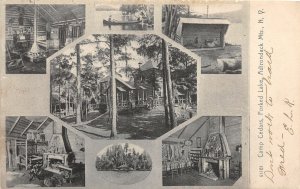 PC1/ Adirondacks Forked Lake New York Postcard c1910 Camp Cedars 7View 264