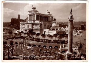 Foro E Colonna Di Traiano, Roman Triumphal Column, Rome, Italy, Used Real Photo