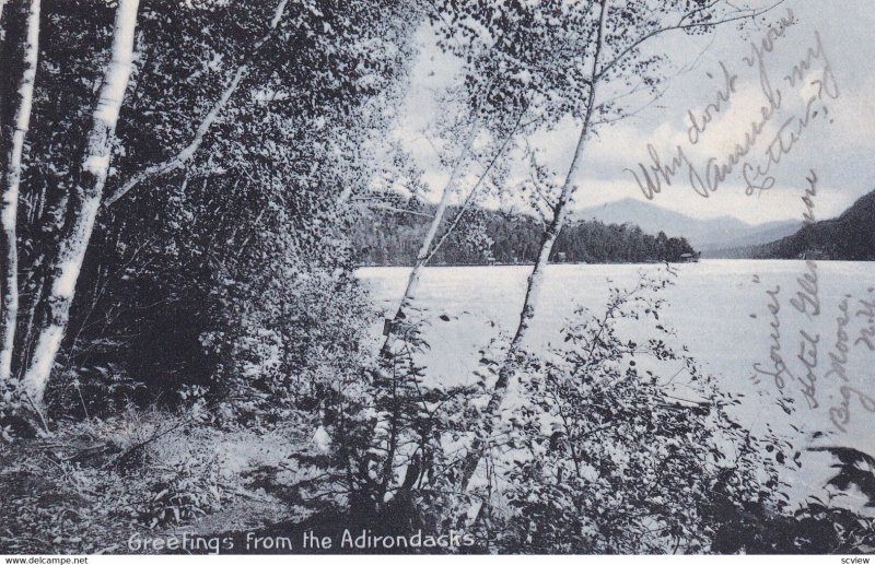 ADIRONDACKS, New York, PU-1908; View Of Lake