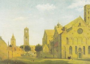 Pieter Jansz St Marys Square Dutch Utrecht Painting Postcard