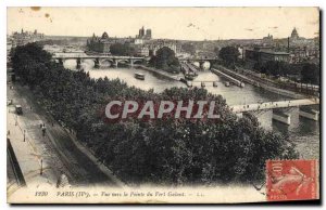 Postcard Old Paris View towards the Vert Galant Pointe