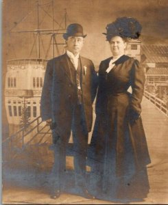 RPPC  1908  Los Angeles  California  Lady With Large Hat  Real Photo  Postcard