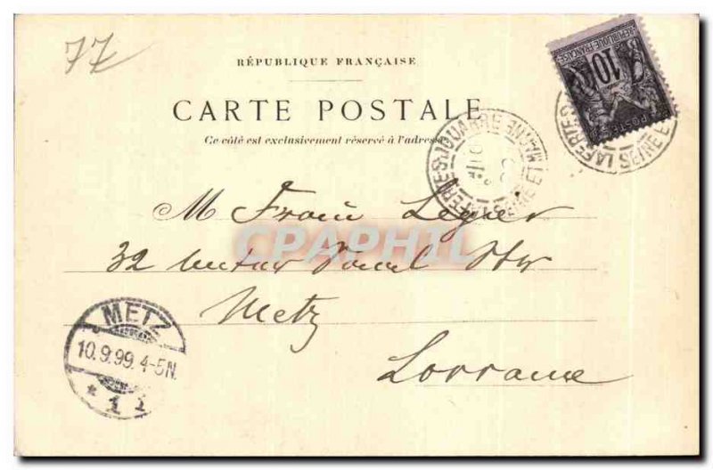 Old Postcard Meaux Bridge Cornillon map 1899