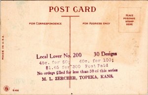 Postcard KS Topeka Romance Local Lover 200 - You Can't Do this In