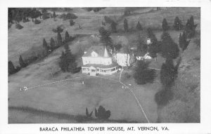 Mt. Vernon Virginia Baraca Philathea Tower House, Real Photo Vintage PC U7193