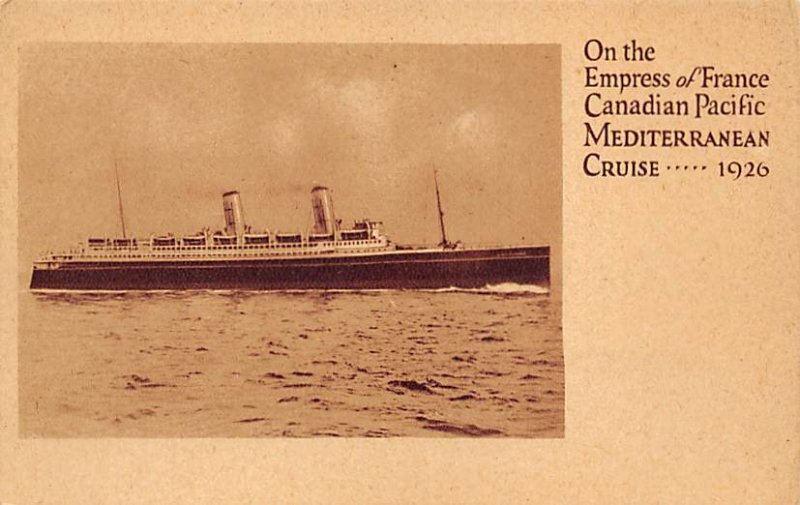 Empress of France Canadian Pacific Ship Unused 