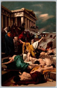 Vtg Art Martyrdom Of The Seven Maccabees Artist Antonio Ciseri Firenze Postcard