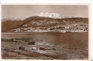 Scotland Postcard - Fort William & Snow Capped Summit of Ben Nevis - Ref 282A