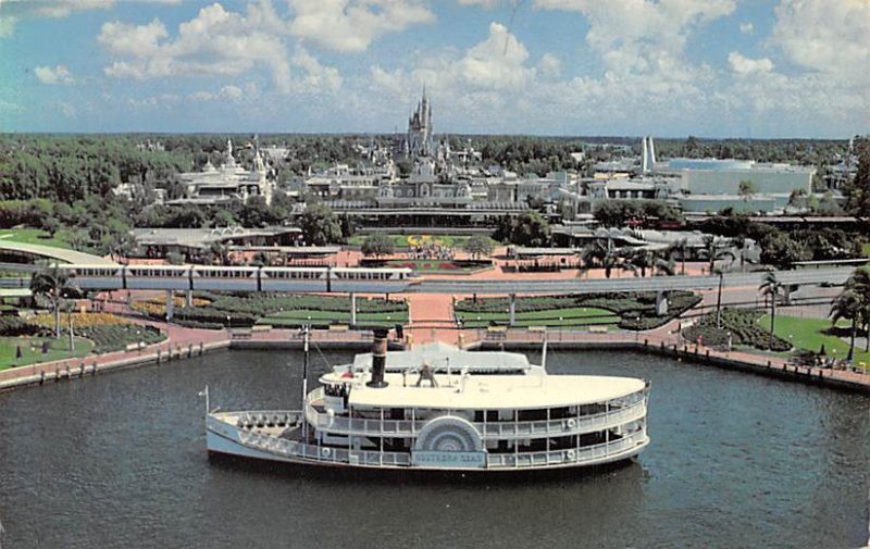 The Magic Kingdom aerial view Disneyland, CA, USA Disney 1982 