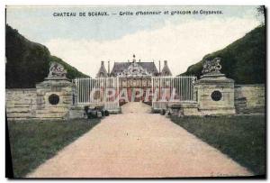 Old Postcard Chateau De Sceaux D & Grille # 39Honneur and groups Coysevox