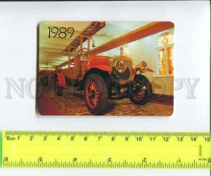 263817 LATVIA ADVERTISING antique Automobile Club fire engine Pocket 1989 