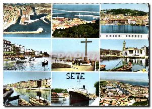 Modern Postcard Sete Aerial view Cliche R Durandaud the general view of the h...