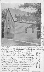 FIRST CHURCH GREETINGS FROM SALEM MASSACHUSETTS POSTCARD 1906
