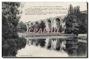 Old Postcard Canal and the Aqueduct Maintenon Voise